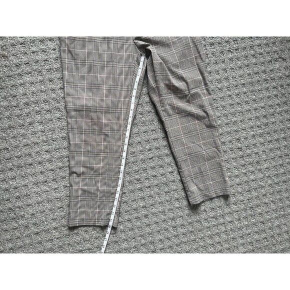 Rachel Zoe Plaid Elastic Waist Pull On Capri Pants Minimalist Office Chic - Picture 6 of 7